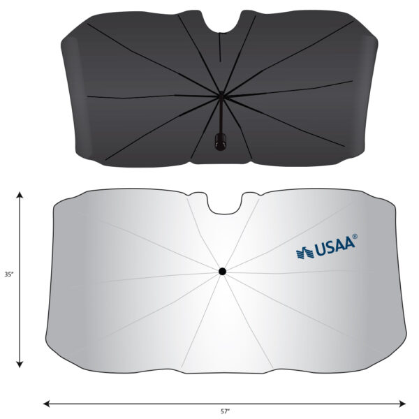 The Dashboard Defender - UV Car Windshield Sunshade Folding Umbrella - Image 3