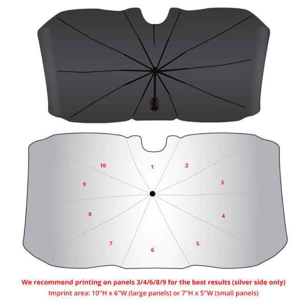 The Dashboard Defender - UV Car Windshield Sunshade Folding Umbrella - Image 5