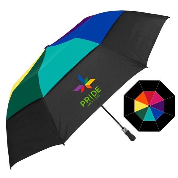 The Vented Rainbow Colossal Crown Folding Umbrella - Image 4