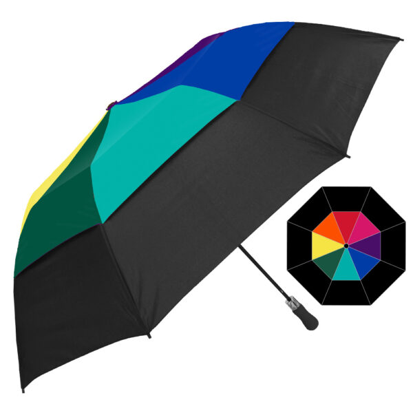 The Vented Rainbow Colossal Crown Folding Umbrella - Image 3