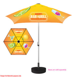 UB 7' Commercial Patio Umbrella – Vented Canopy with Tilt & Digital Print