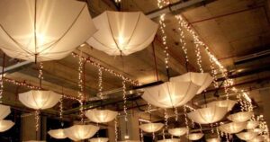 Upside-Down Umbrella Ceiling